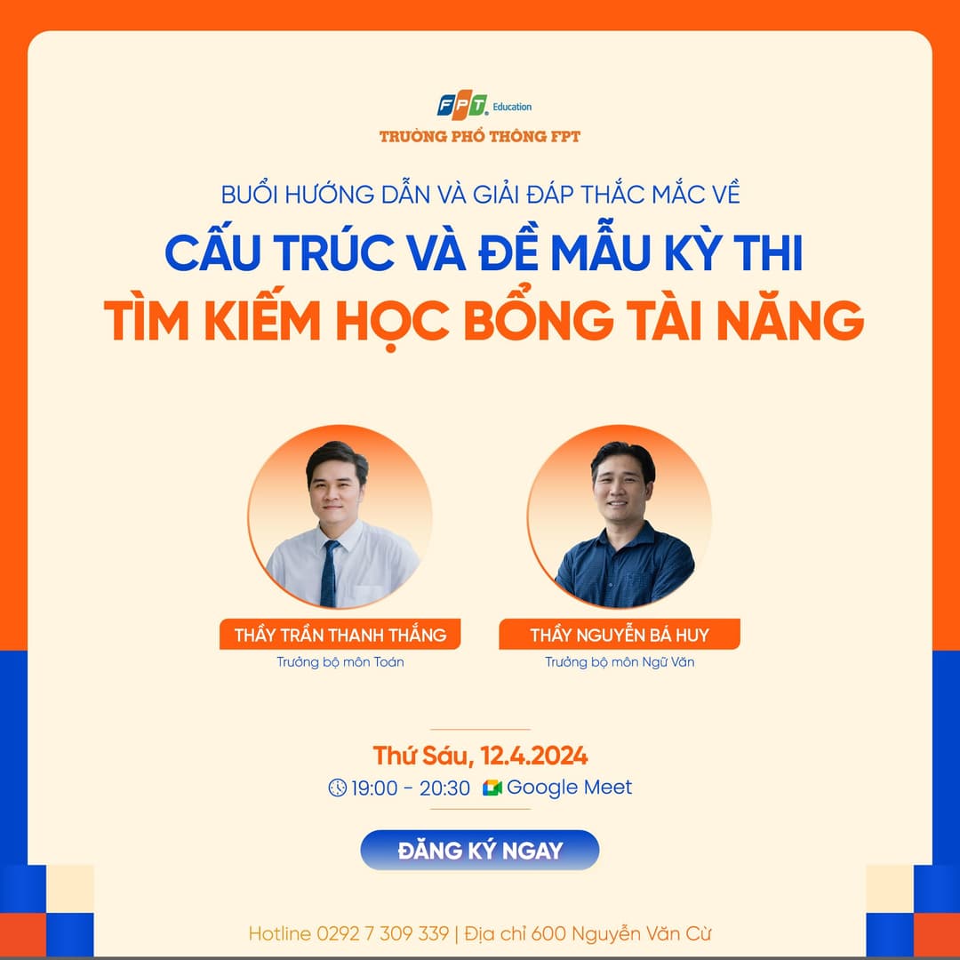 cấu trúc đề thi học bổng thpt fpt