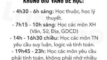 Cách sắp xếp thời gian học tập hiệu quả và hợp lý